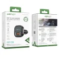 Acefast - Зарядно за кола (B5) - Бързо зареждане, OLED цифров дисплей, 2x Type-C, USB, 101W, цинкова сплав - черно