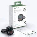 Acefast - Зарядно за кола (B5) - Бързо зареждане, OLED цифров дисплей, 2x Type-C, USB, 101W, цинкова сплав - черно