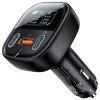 Acefast - Зарядно за кола (B5) - Бързо зареждане, OLED цифров дисплей, 2x Type-C, USB, 101W, цинкова сплав - черно