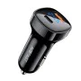 Acefast - Зарядно за кола (B4) - с дигитален дисплей, бързо зареждане, USB, Type-C, 66W - Черно