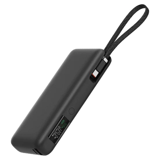 Външна батерия – Acefast (M22-20000) – с кабел, Type-C, 20000mAh, 74Wh, PD130W, двупосочно зареждане, LED дисплей – Черен