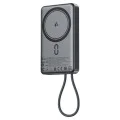 Външна батерия – Acefast (M18-10000) – магнитна, с вграден кабел, USB-C, 10000mAh, 38.5Wh, PD22.5W, LED светлина – Черен