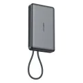 Външна батерия – Acefast (M18-10000) – магнитна, с вграден кабел, USB-C, 10000mAh, 38.5Wh, PD22.5W, LED светлина – Черен