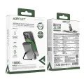 Магнитна безжична външна батерия (M17-10000) - Acefast - Сгъваема стойка, USB-C порт, 10000mAh, 22.5W, LED индикатор - Черно
