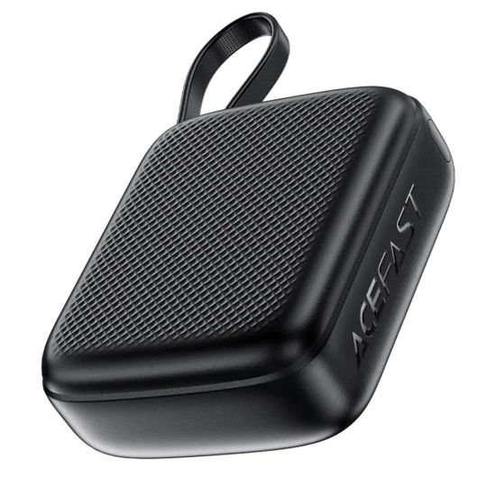Външна батерия – Acefast (M15-10000) – с Type-C кабел + порт, 10000mAh, 38.5Wh, PD20W, LED индикатор – Черен