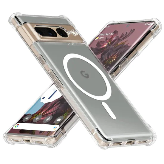 Калъф за Google Pixel 7 Pro - Techsuit - Удароустойчив Clear Silicone MagSafe - Прозрачен