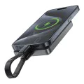 Външна батерия – Acefast (M12-10000) – магнитна, ултратънка, Type-C, 10000mAh, 38.7Wh, PD20W, LED индикатор – Черен