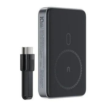 Външна батерия – Acefast (M10-10000) – магнитна, с Type-C кабел 0.1m, 2x USB-C, 10000mAh, 30W, LED индикатор – Черен