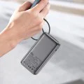 Външна батерия – Acefast (M7-10000) – с Type-C кабел, USB-C, USB, 10000mAh, 30W, цифров дисплей, устойчив на замърсяване – Черен