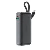 Външна батерия – Acefast (M7-10000) – с Type-C кабел, USB-C, USB, 10000mAh, 30W, цифров дисплей, устойчив на замърсяване – Черен