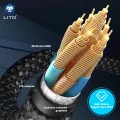 Lito - Кабел за данни (LD09CL) - Lightning към Type-C, 36W високоскоростно зареждане, LED дисплей, 1.2 м - Черен