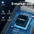 Lito - Кабел за данни (LD09CL) - Lightning към Type-C, 36W високоскоростно зареждане, LED дисплей, 1.2 м - Черен