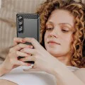 Калъф за Sony Xperia 1 VII - Techsuit - Carbon Silicone - Черен