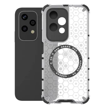 Калъф за Honor 200 Lite - Techsuit - Honeycomb Shield MagSafe - Бял