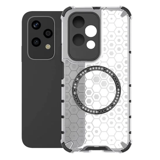 Калъф за Honor 200 Lite - Techsuit - Honeycomb Shield MagSafe - Бял