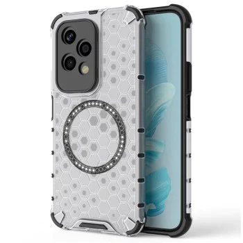 Калъф за Honor 200 Lite - Techsuit - Honeycomb Shield MagSafe - Бял