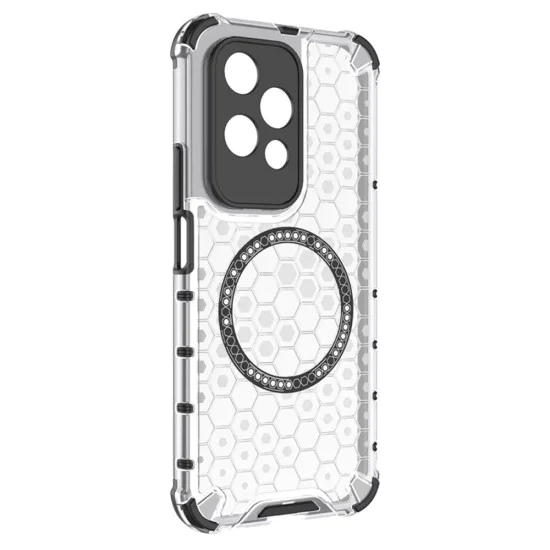 Калъф за Honor 200 Lite - Techsuit - Honeycomb Shield MagSafe - Бял