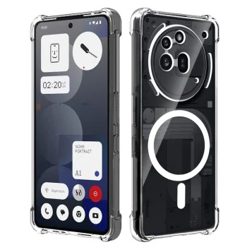 Калъф за Nothing Phone (3a) Pro - Techsuit - Удароустойчив Clear Siliconeов MagSafe - Прозрачен