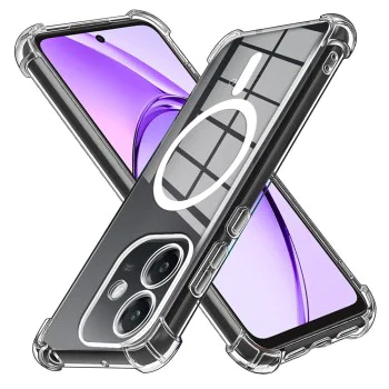 Калъф за Oppo A40 4G - Techsuit - Удароустойчив Clear Silicone MagSafe - Прозрачен