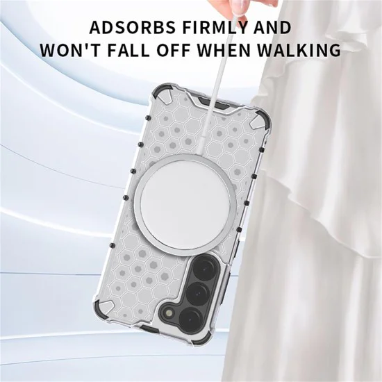 Калъф за Honor 400 Lite - Techsuit - HoneyComb Shield MagSafe - Бял