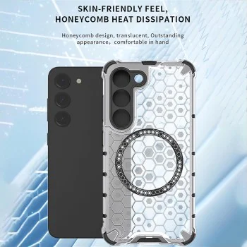 Калъф за Honor 400 Lite - Techsuit - HoneyComb Shield MagSafe - Бял