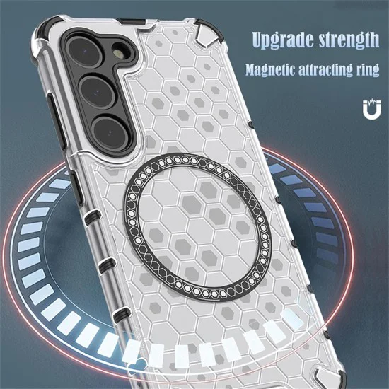 Калъф за Honor 400 Lite - Techsuit - HoneyComb Shield MagSafe - Бял