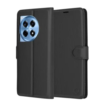 Калъф за OnePlus 12R - Кожено Протектор - Черен