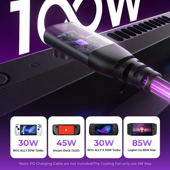 Докинг станция S1 (YL0423110005) - Lisen - HDMI 2.0 4K, 3x USB3.0, USB-C PD100W, Ethernet, 2x вентилатора, OLED - Черно