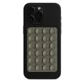 Държач за телефон (SC-PAD) - Techsuit - Вакуумна подложка за селфита, Силикон, Залепваща стойка, Правоъгълна форма - Светлосив