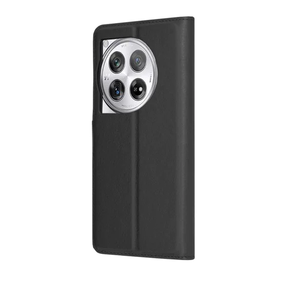 Калъф за OnePlus 12 - Кожено Протектор - Черен