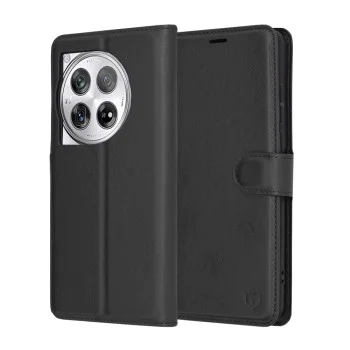 Калъф за OnePlus 12 - Кожено Протектор - Черен