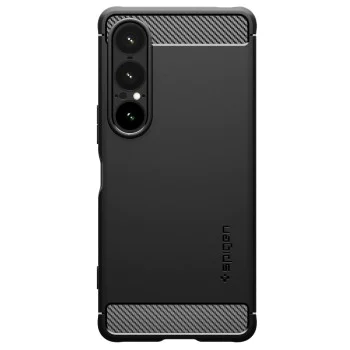 Калъф за Sony Xperia 1 VII - Spigen - Rugged Armor - Матирано Черен