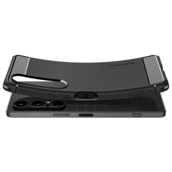 Калъф за Sony Xperia 1 VII - Spigen - Rugged Armor - Матирано Черен