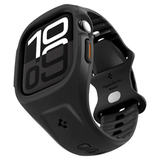 Каишка за Apple Watch 10 46mm / Watch 11 46mm - Spigen - Liquid Air Pro - Матирано Черен