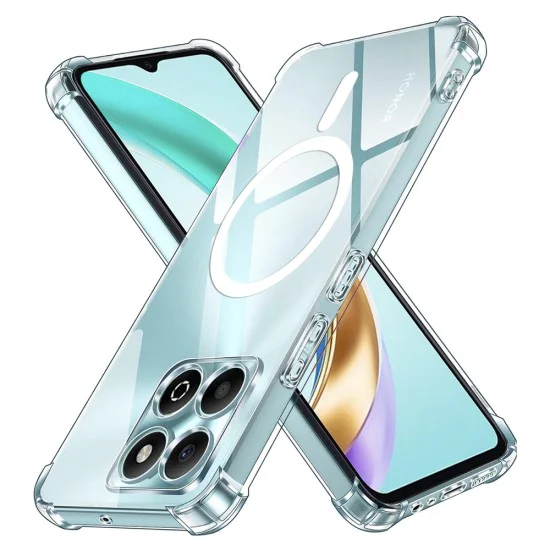 Калъф за Honor X6b - Techsuit - Удароустойчив Clear Silicone MagSafe - Прозрачен