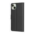Калъф за iPhone 15 Plus - Кожено Протектор - Черен