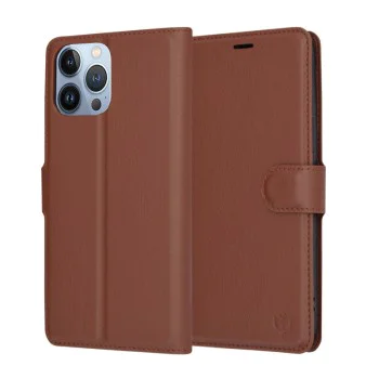 Калъф за iPhone 13 Pro Max - Leather Folio - Brown