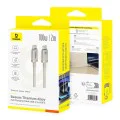 Baseus - Кабел за данни Титан (P10378100G21-01) - USB-C към Type-C, 100W, Бързо зареждане, 480Mbps, 2 м - Galaxy Титан Златен
