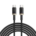 Baseus - Кабел за данни Dura Series (P10377803U03-00) - за MacBook, бързо зареждане, Type-C, PD 240W, 480Mbps, 1m - Златист / Черен