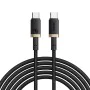 Baseus - Кабел за данни Dura Series (P10377803U03-00) - за MacBook, бързо зареждане, Type-C, PD 240W, 480Mbps, 1m - Златист / Черен