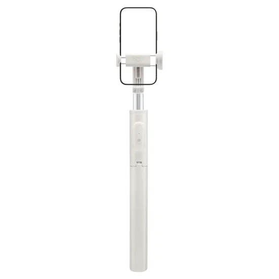 Spigen - Селфи стик (S541W) - с дистанционно управление, статив, стабилен, Bluetooth, сгъваем, неплъзгащи се силиконови подложки - Dune Beige