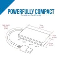 Techsuit - Докинг станция QuantumNode 4 в 1 (H15) - USB към 4x USB 3.0, ABS - Черна