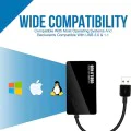 Techsuit - Докинг станция QuantumNode 4 в 1 (H15) - USB към 4x USB 3.0, ABS - Черна