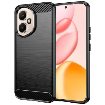 Калъф за Honor 400 - Techsuit - Carbon Silicone - Черен