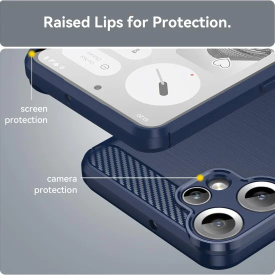 Калъф за Nothing CMF Phone 2 Pro - Techsuit - въглероден силикон - Син