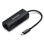 Techsuit - Ethernet адаптер NetLink (AC20) - Type-C мъжки към RJ45 LAN порт женски, 100Mbps, ABS - черен