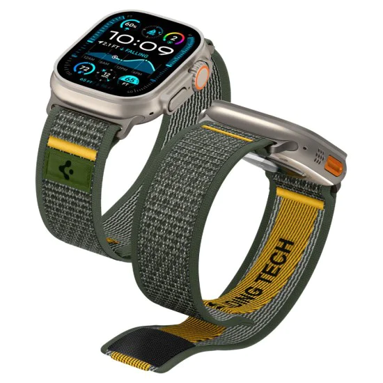 Калъф за Apple Watch 6 / 7 / 8 / 9 / 10 / SE / SE 2 / Ultra / Ultra 2 (44/45/46/49mm) - Spigen - Athlex Air - Active Зелен