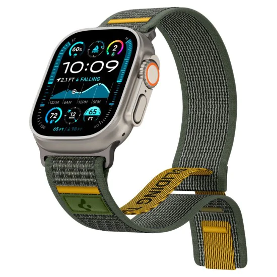 Калъф за Apple Watch 6 / 7 / 8 / 9 / 10 / SE / SE 2 / Ultra / Ultra 2 (44/45/46/49mm) - Spigen - Athlex Air - Active Зелен