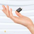 Techsuit - Премиум OTG адаптер HyperPort (A2) - USB към Type-C, 5Gbps, 6A, 120W, конвертор за компютър/лаптоп - черен / оранжев