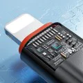 Techsuit - Премиум OTG адаптер HyperPort (A3) - Type-C мъжки към Lightning женски, PD20W, конвертор за iPhone - черен / оранжев